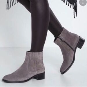 Aquatalia gray suede boots ankle booties Oribella